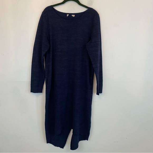 MOTH ANTHROPOLOGIE navy sweater twist dress - Picture 2 of 6